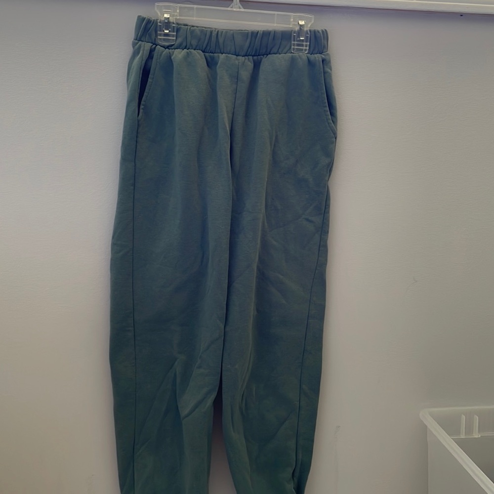 Womens green Zara joggers